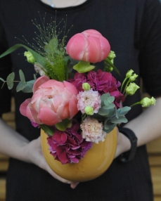 Arrangement with peonies Spring party