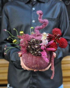 Pumpkin flower arrangement A new day
