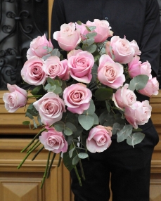 Bouquet 19 maxi pink roses 