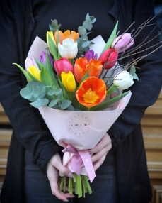 Bouquet with 15 tulips Fantasy