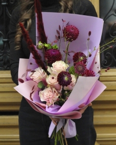 Bouquet with dahlias Flavors of fall