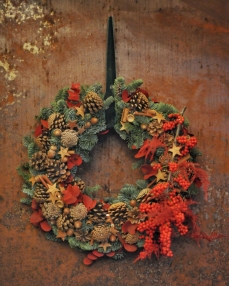 Chtistmas wreath Rustic radiance