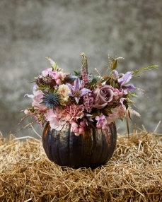 Aranjament floral Toamna in nuante lila