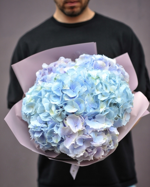 Bouquet 5 blue hydrangeas