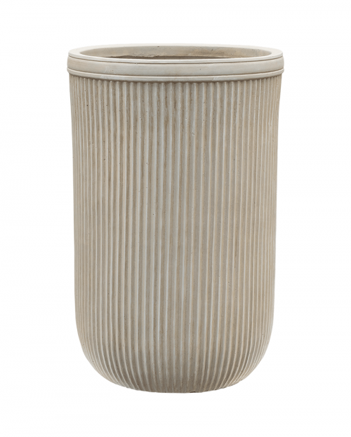 Vertical Rib cylinder beige ∅30 ↑47