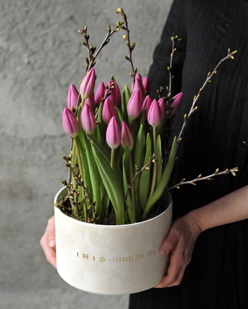 Aranjament 19 lalele roz